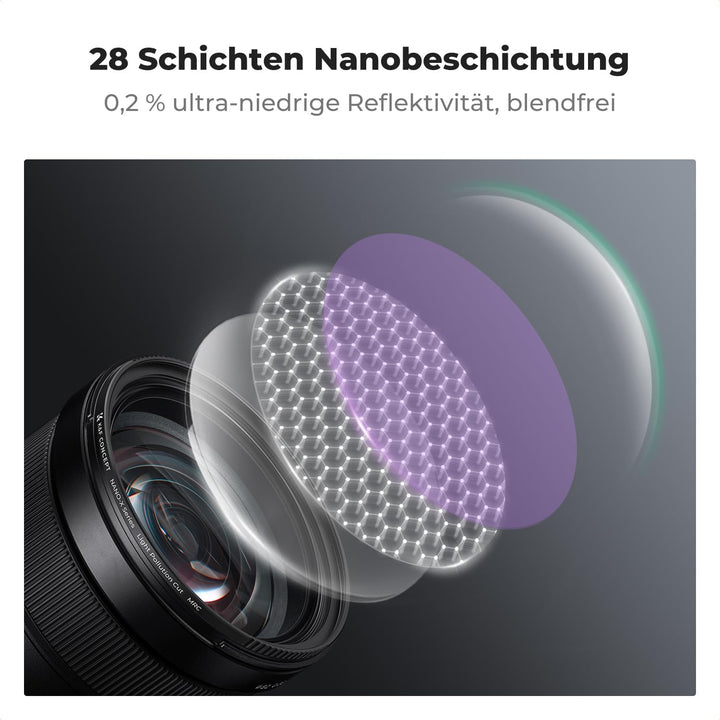 K&F Concept Nano-X 52mm Natural Night Filter Astroklar Nachtlicht Light Pollution Filter für Nachtau