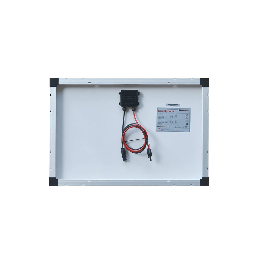 enjoy solar Mono 50W 36V Monokristallin Solarmodul Solarpanel ideal für 24V Gartenhäuse Wohnmobil Ca