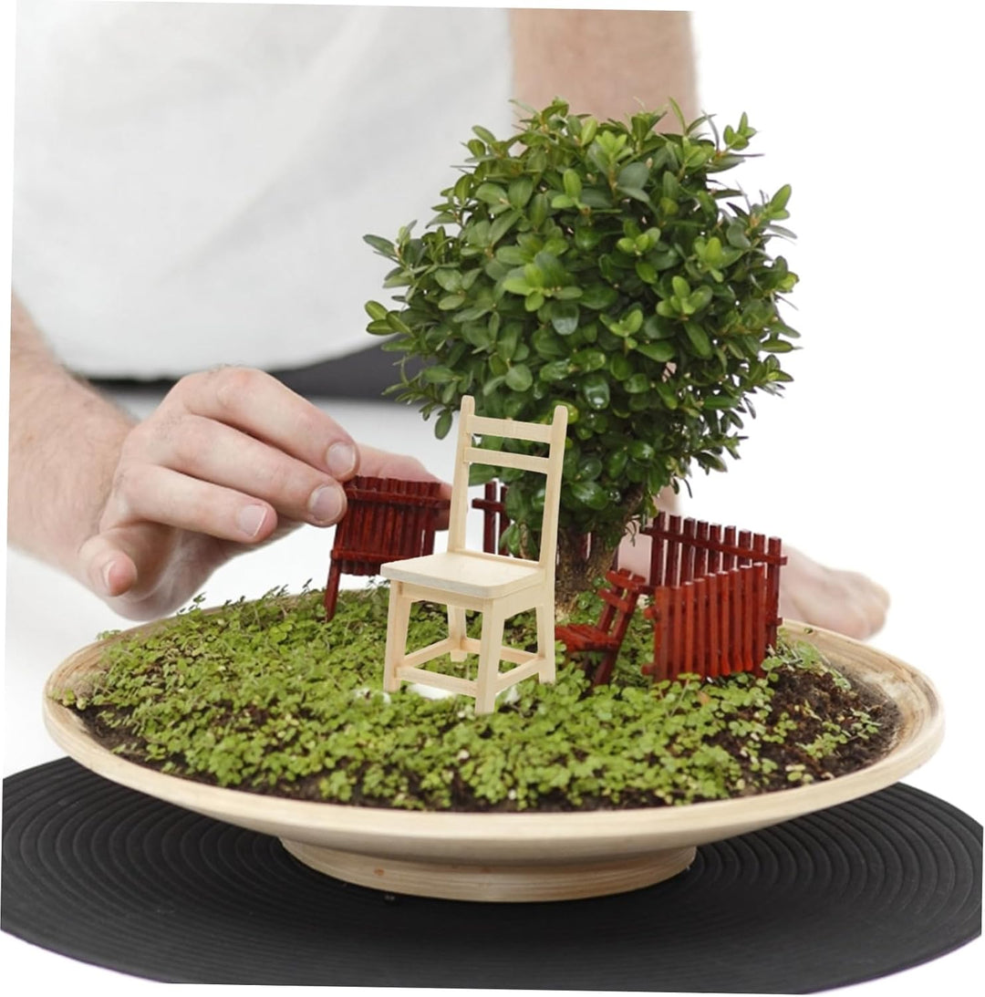 Toddmomy 3stücke Miniatur-stühle Aus Holz Für Puppenmöbel Mini-Haus-Dekoration Und Bastelarbeiten Kl