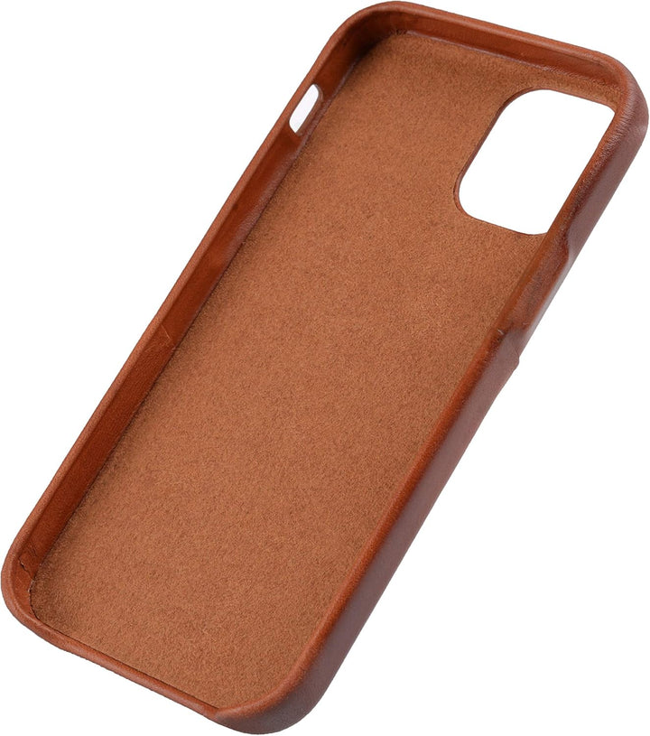 STILGUT Cover Premium kompatibel mit iPhone 12 Pro Max (6.7") Hülle mit Kartenfach, Case aus Leder,