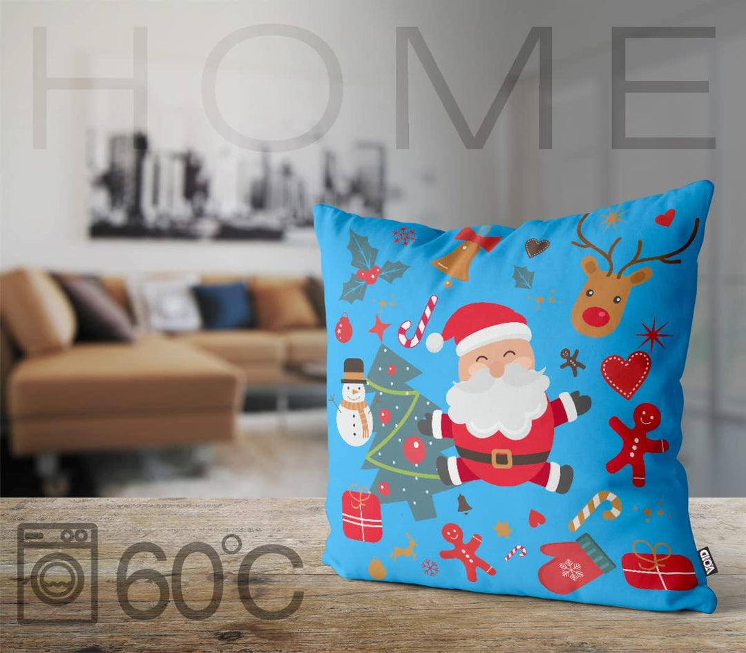 VOID Nikolaus Winter Geschenke Kissenbezug Kissenhülle Sofakissen Kissen Deko Weihnachten Winter Wei