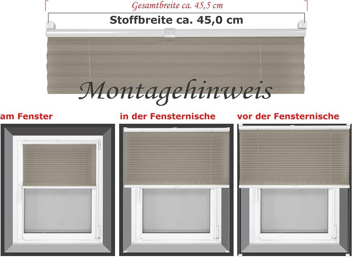 npluseins npluseins Plissee, vormontiert und mit Klemmbefestigung am Fensterrahmen, einfache Montage