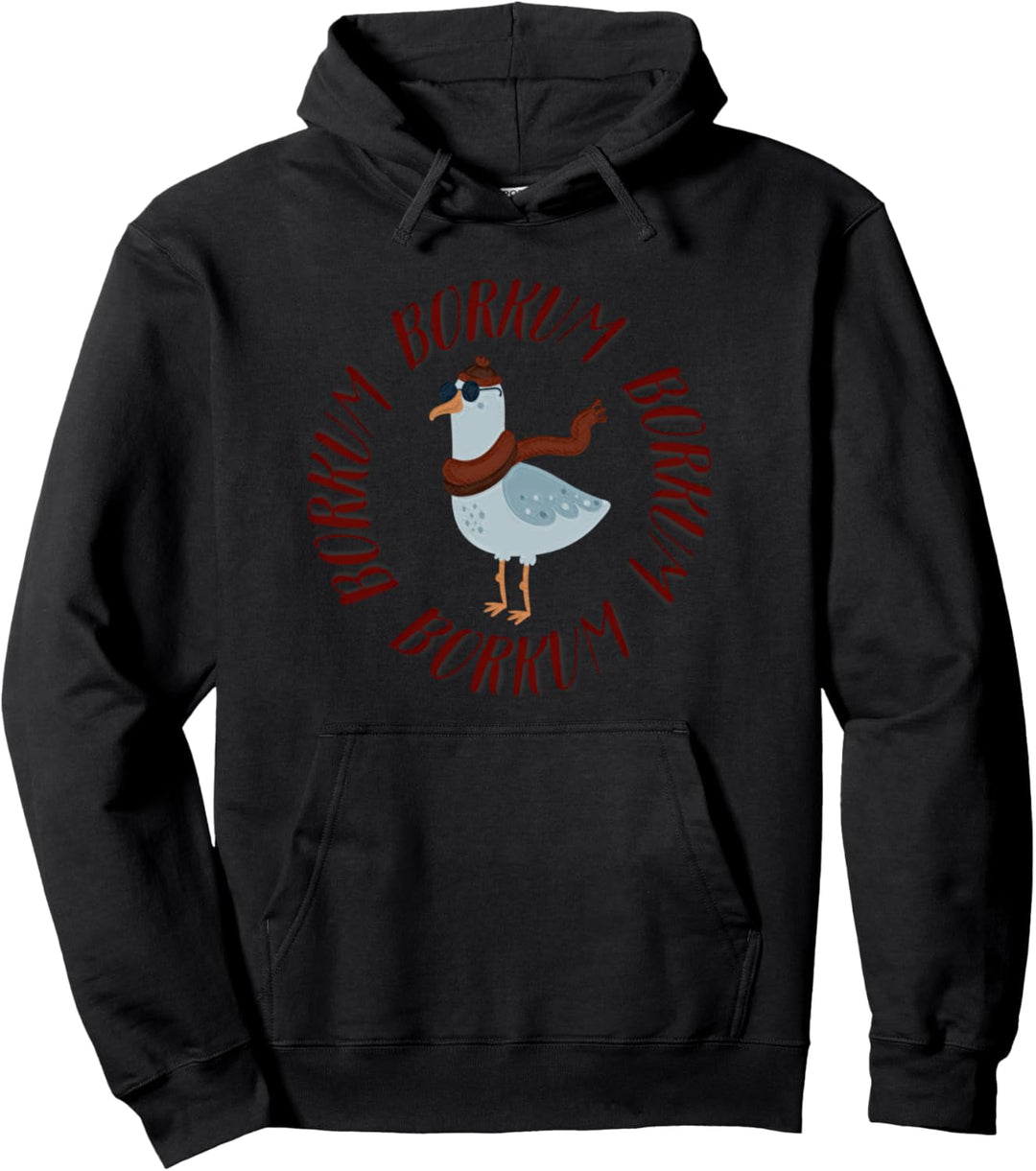 Borkum Möwe Design Nordsee Ostfriesisch Geschenk Moin Pullover Hoodie