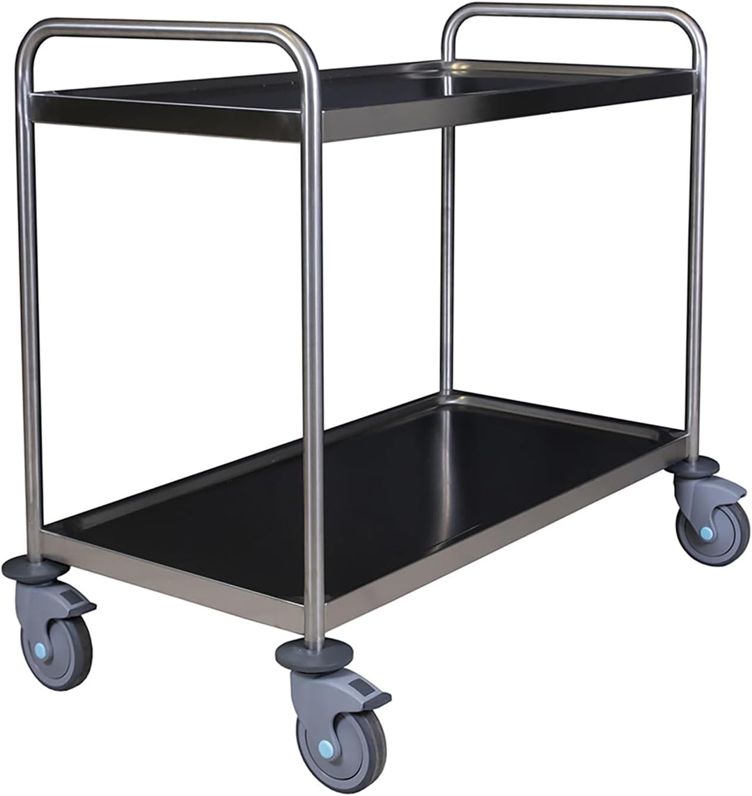 Servierwagen aus Edelstahl mit zwei Etagen (100, 50) 100.0 Zentimeter 50.0 Zentimeter, 100.0 Zentime