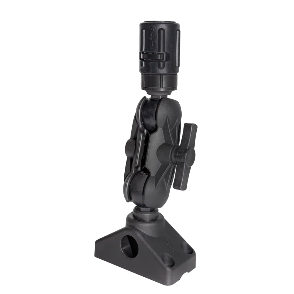 Scotty 1,5' Ball Mount Gear Head 162 Gelenk mit Halterung zum Festschrauben Schwarz, Schwarz