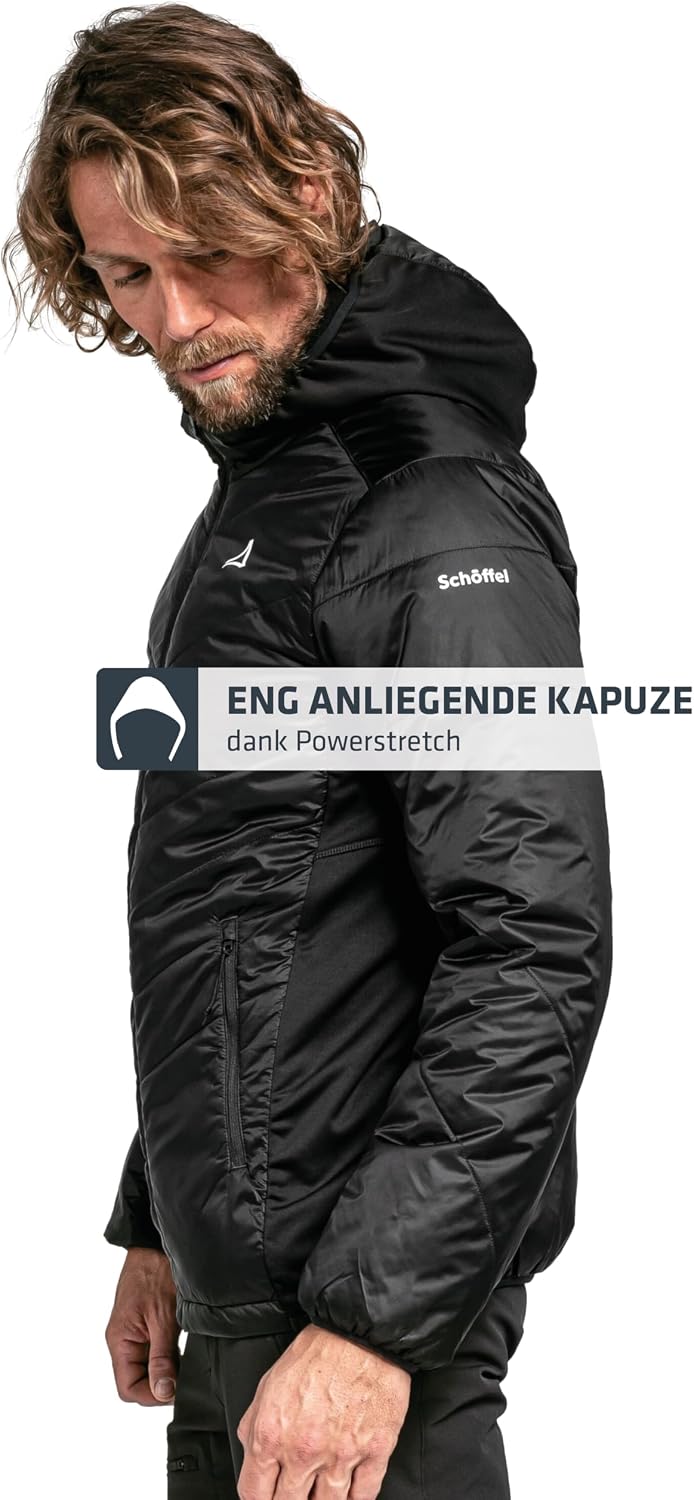 Schöffel Herren Stams Hybrid Jacke Isolationsjacke Kunstfaserjacke 54 Schwarz, 54 Schwarz