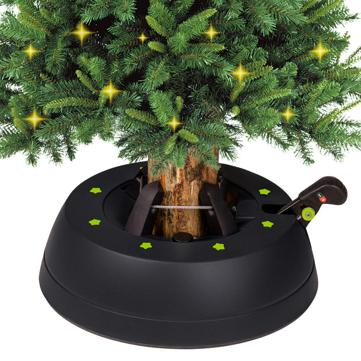 Kamai Stabiler Christbaumständer für Baumhöhe bis 2m, mit Einseiltechnik und Fusspedal, inkl. 2L Was