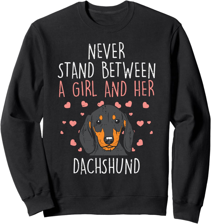 Never Stand Girl And Dachshund Weiner Dog Lover Women Gift Sweatshirt