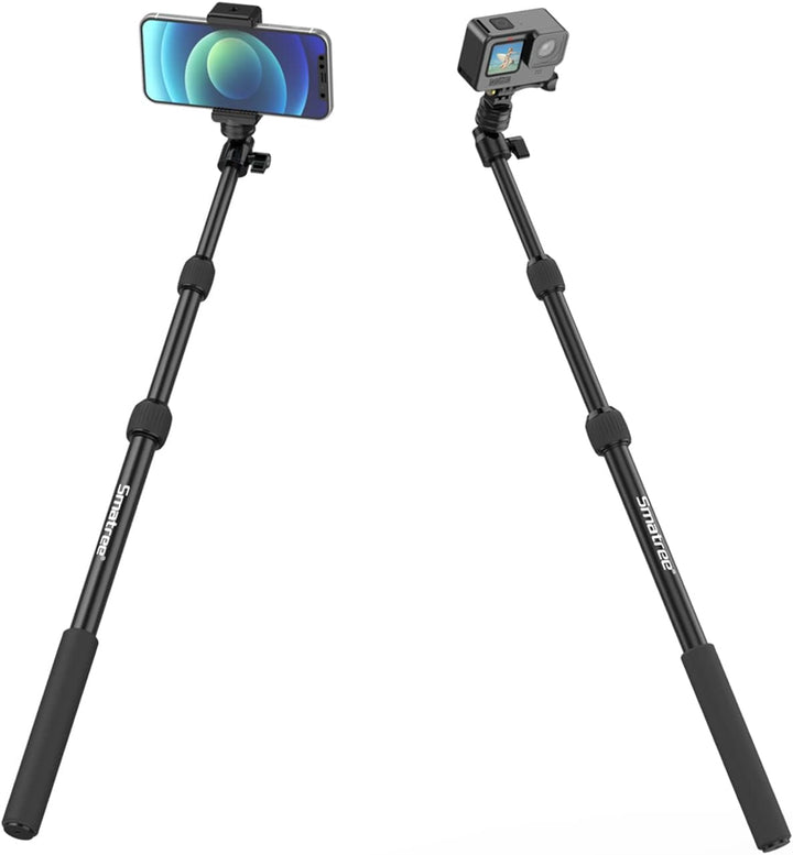 Smatree DS1S Teleskop-Selfie-Stick aus Aluminiumlegierung, kompatibel mit GoPro Hero 10/9/8/7/6/5/4/