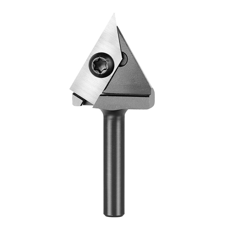 SpeTool V Nut Fräser 8mm Schaft 60 Grad Wendeplatten V Nutfräser mit Hartmetall HW Schriftenfräser C