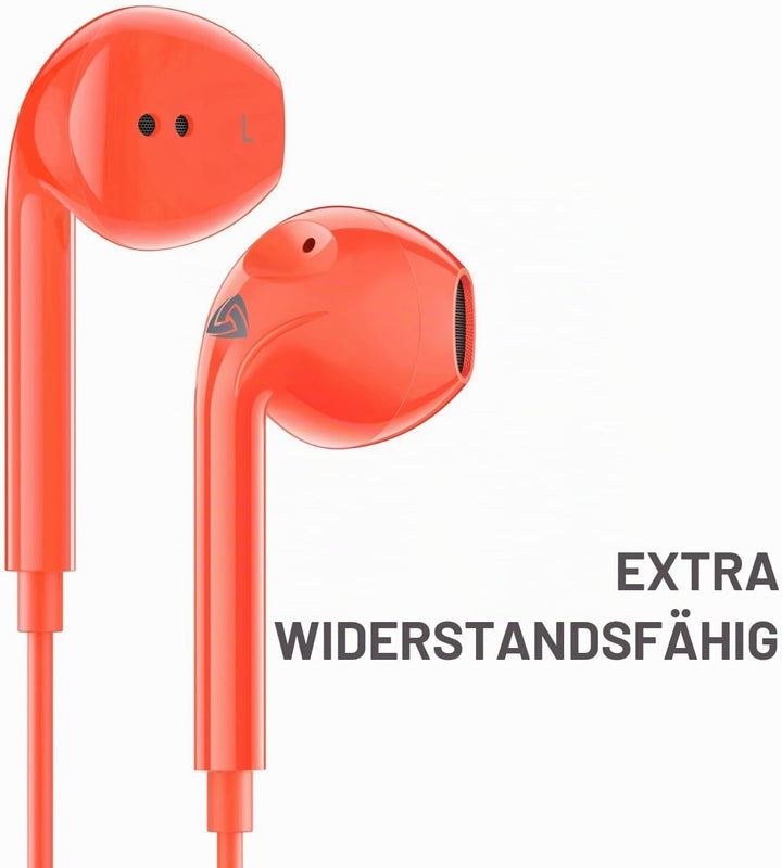 LUDOS Zenith Kopfhörer In Ear Kopfhörer mit Kabel und Mikrofon, 2-Jahre Garantie, In Ear Ohrhörer, 3