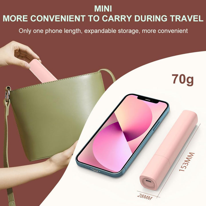 Bewegen USB Klein Haarglätter Rose, Tragbares Mini Glätteisen, Dual Use Reise Glätteisen Locken und