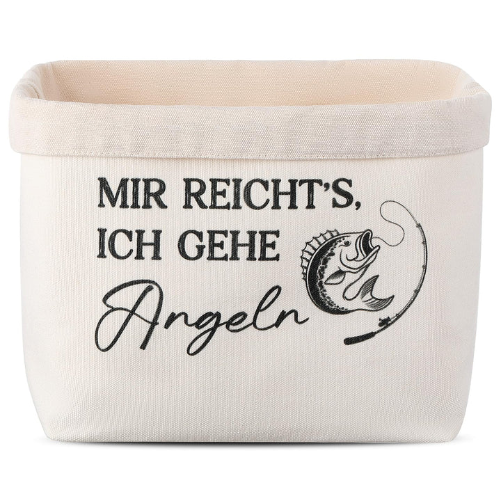 Sinmoe Geschenke für Angler MIR REICHT’S, ICH GEHE ANGELN Angel Zubehör Tasche Geschenkkorb Brotkorb