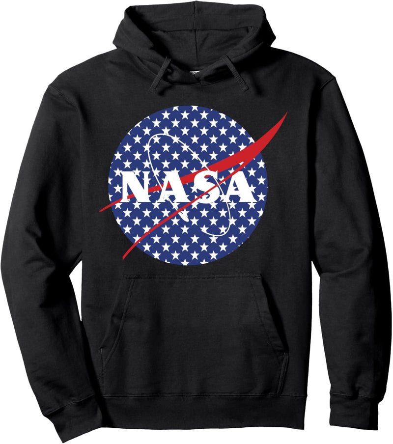 NASA American Flag Stars Logo Pullover Hoodie