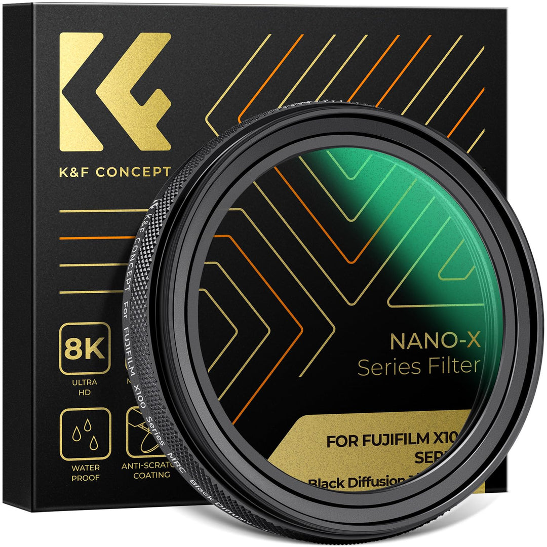 K&F CONCEPT Black-Mist 1/4 Filter Kompatibel mit Fujifilm Kamera X100-Serie,Black Promist 1/4 Filter
