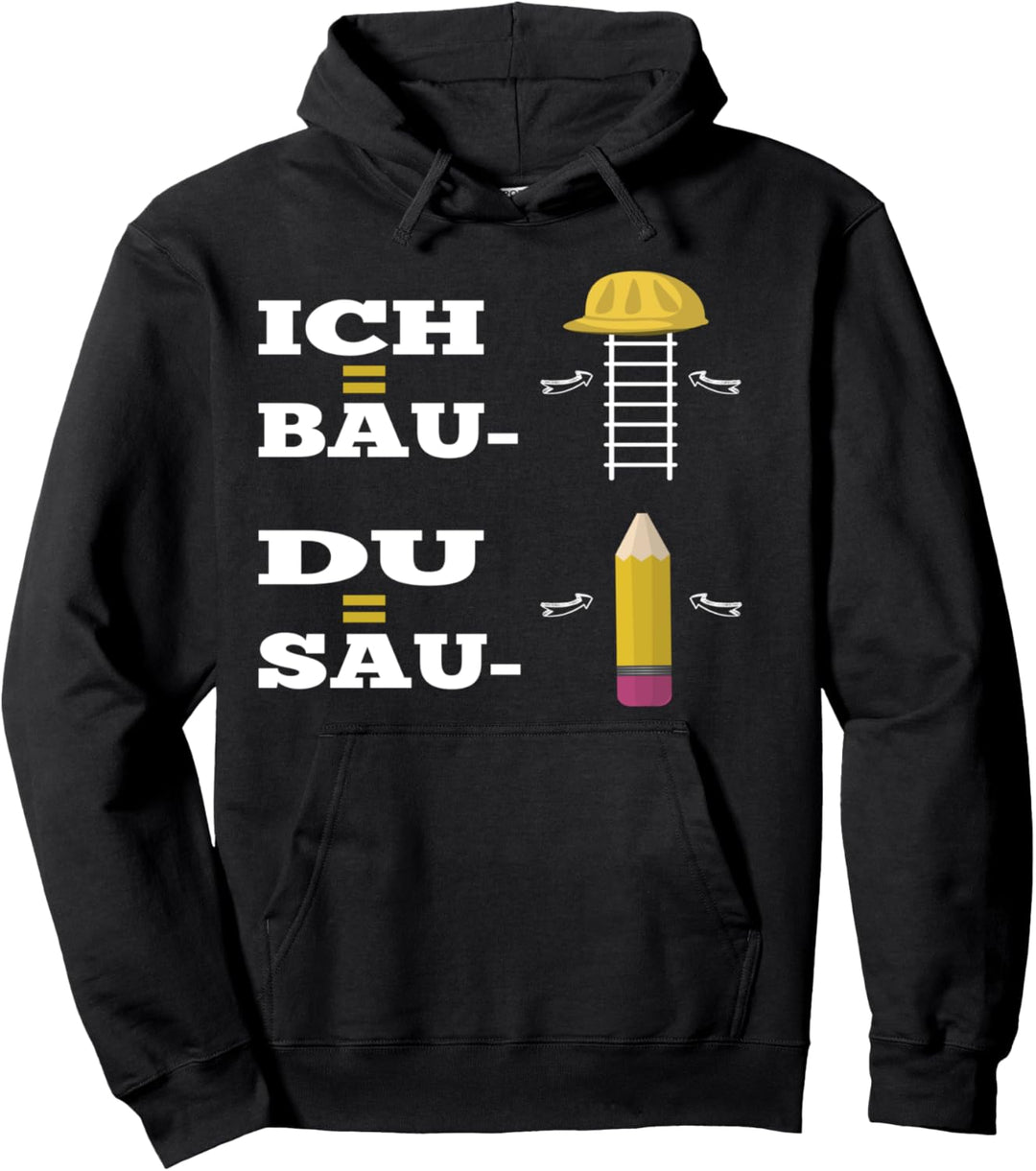 Bauleiter Saustift Azubi, Bilderrätsel, Bauhelm Baustellen Pullover Hoodie