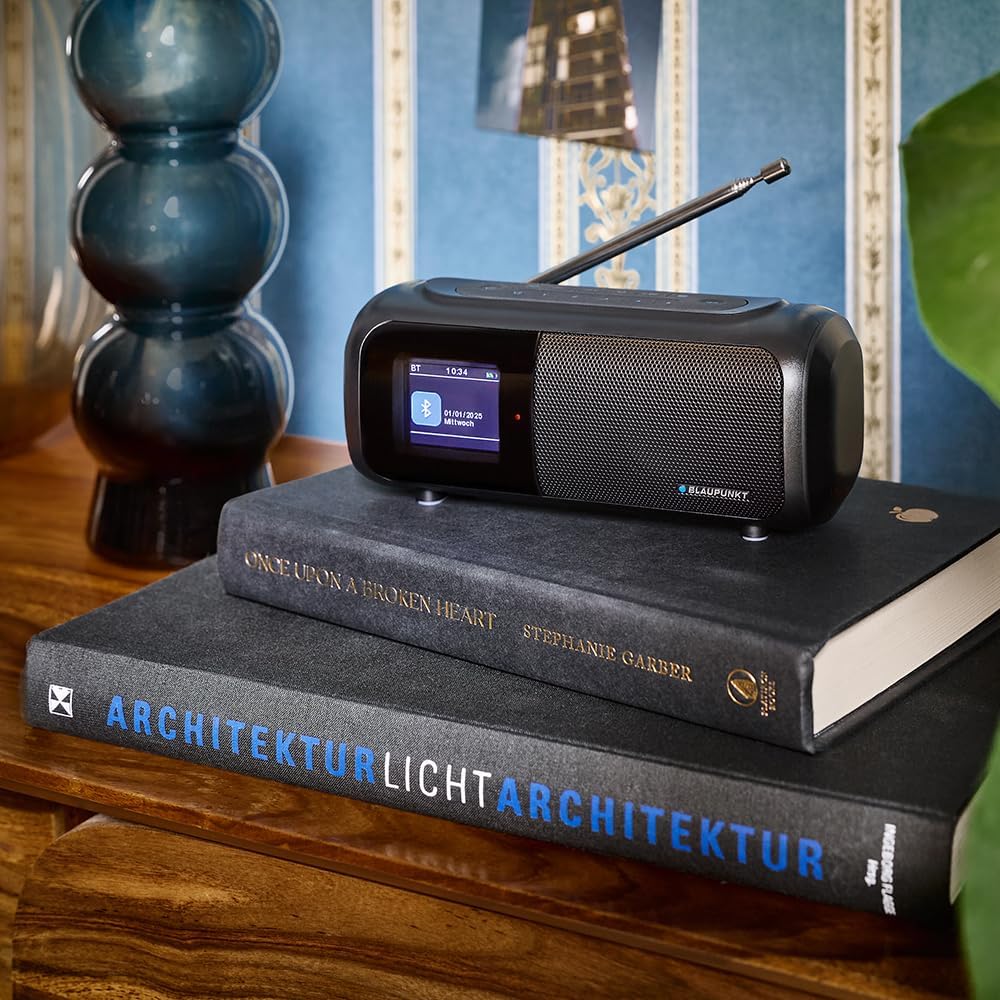 Blaupunkt BTR 100 – Tragbares Bluetooth Radio mit DAB+, UKW & Farbdisplay – Kabelloser Lautsprecher