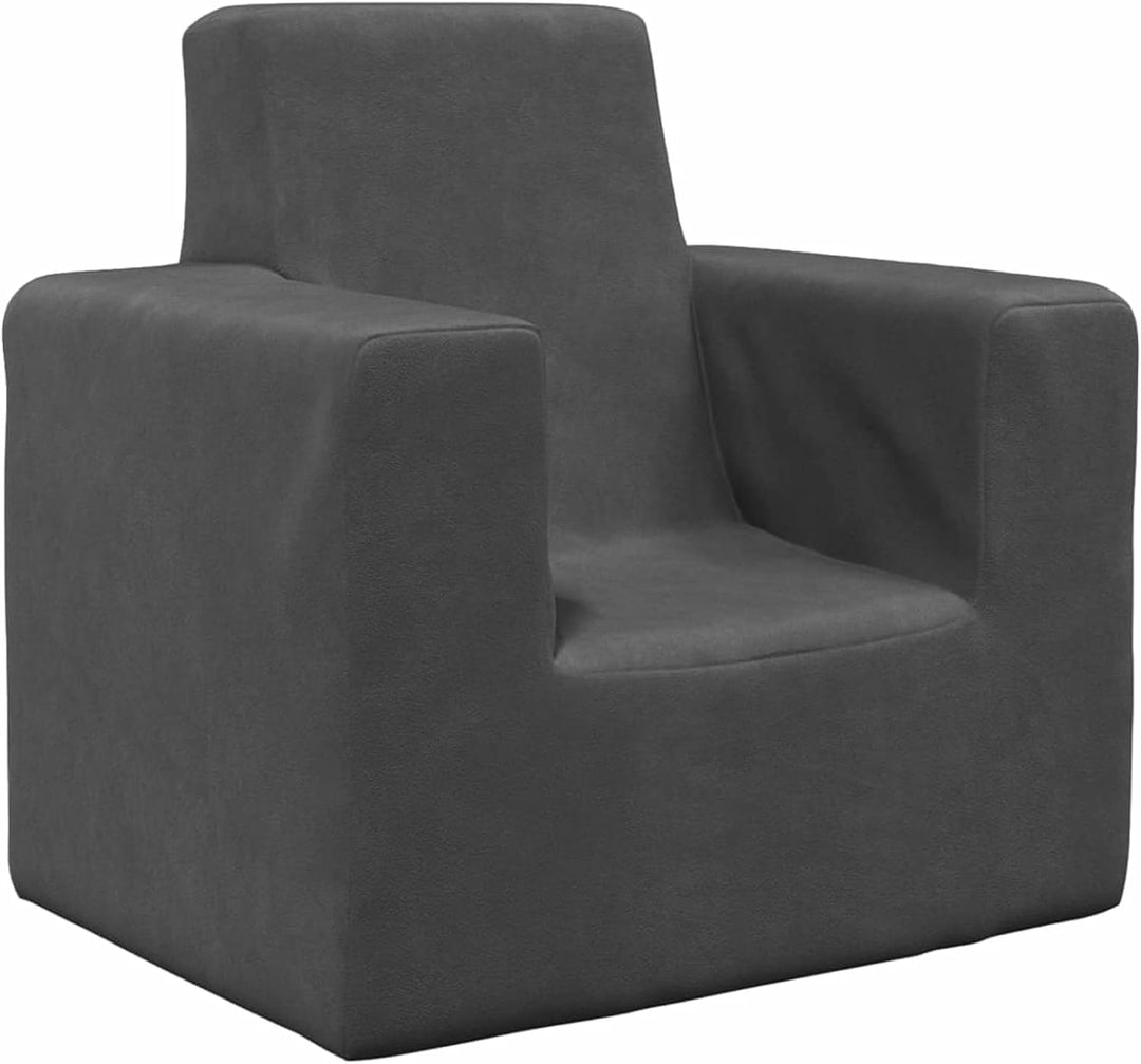 Tidyard Kindersofa Kindercouch Kindersessel Minisofa Longue Sofa Anthrazit Weich Plüsch Stuhl Anthra