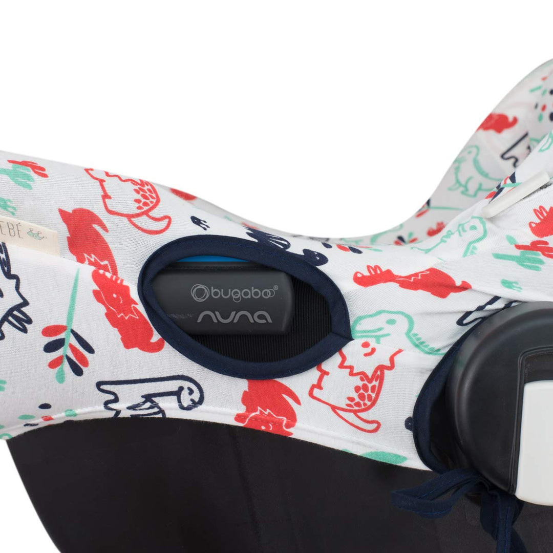 JYOKO KIDS Bezug für Autositz kompatibel mit Bugaboo Nuna by Turtle, aus Baumwolle (Dino Party), Din