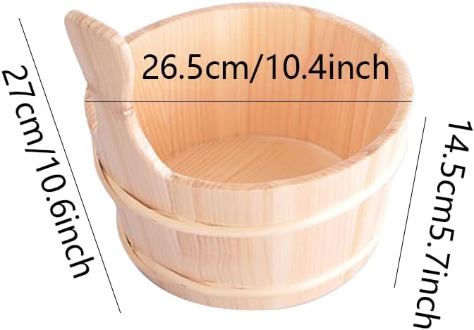 Sauna Holzeimer Und Schöpfkelle Set – 4 L Saunaeimer Aus, Saunazubehör | Handgefertigtes Saunaeimer-