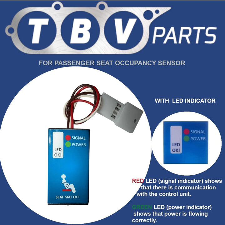 TBVPARTS Emulator Sensor Belegung Sitzmatte SRS Copilot-Simulator Bypass-Simulator für W202 1997-200