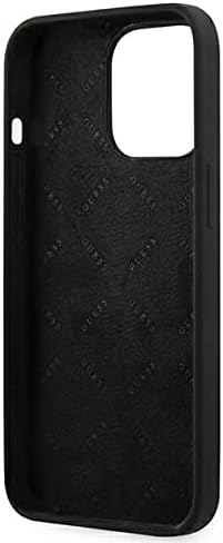 Guess GUHCP13XLS4GGBK Hülle für iPhone 13 Pro Max 6,7" schwarz Silicone 4G Logo, Rot