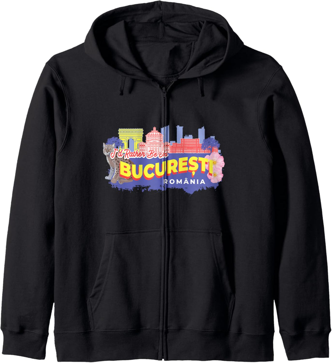 Ich wäre lieber in Bucuresti Rumänien - Bukarest Souvenir Kapuzenjacke