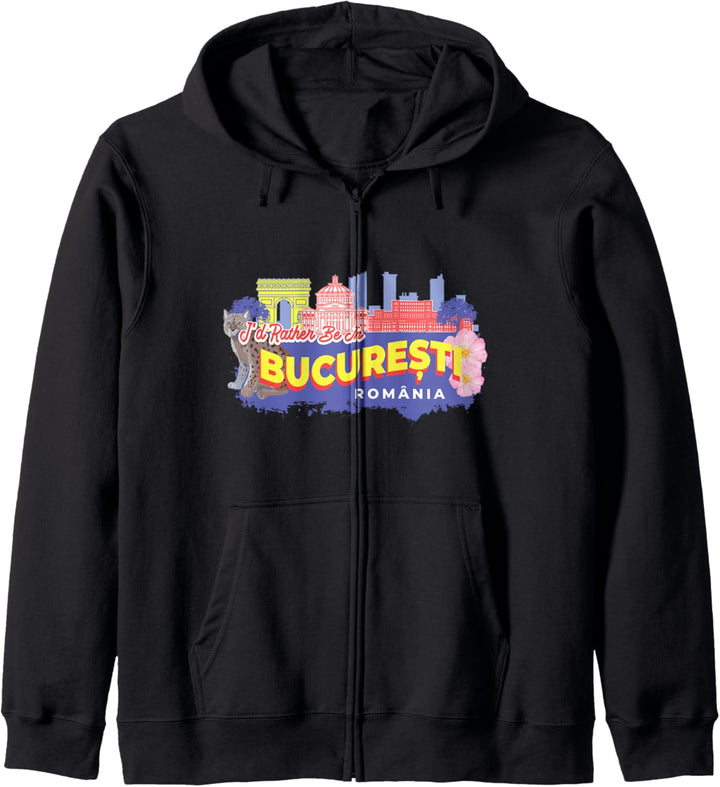 Ich wäre lieber in Bucuresti Rumänien - Bukarest Souvenir Kapuzenjacke