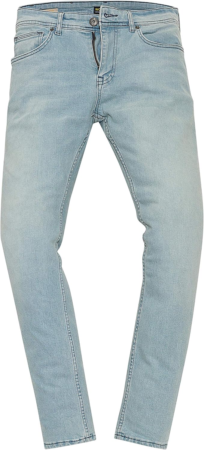 WOTEGA Herren Jeans Alistar Slim Fit 33W / 30L Blau (Cloud Blue 144306), 33W / 30L Blau (Cloud Blue