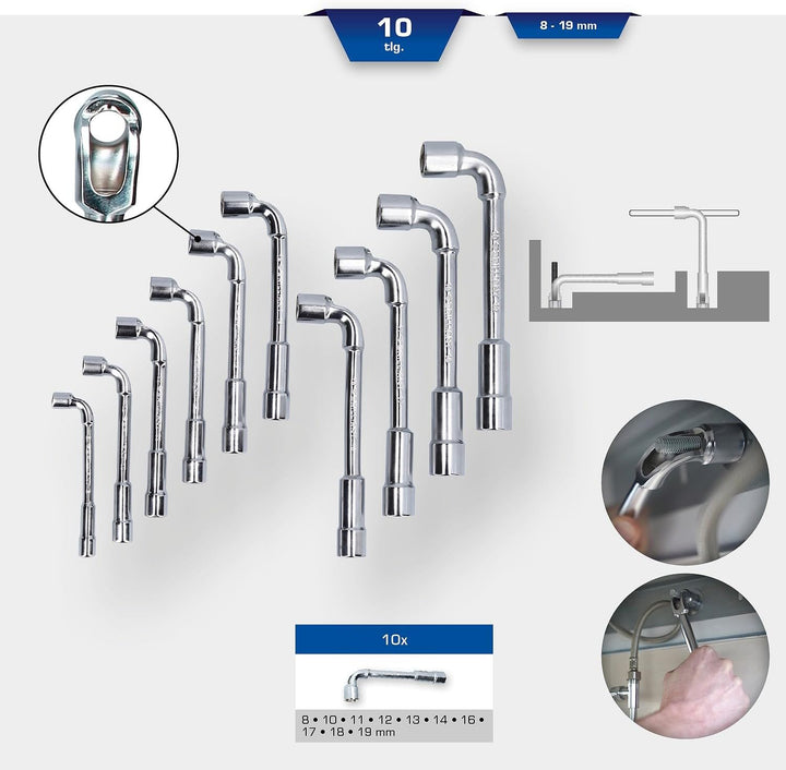 BRILLIANT TOOLS BT015100 Doppel-Steckschlüssel-Satz, 10-tlg [Powered by KS TOOLS] 10-tlg. Satz, 10-t