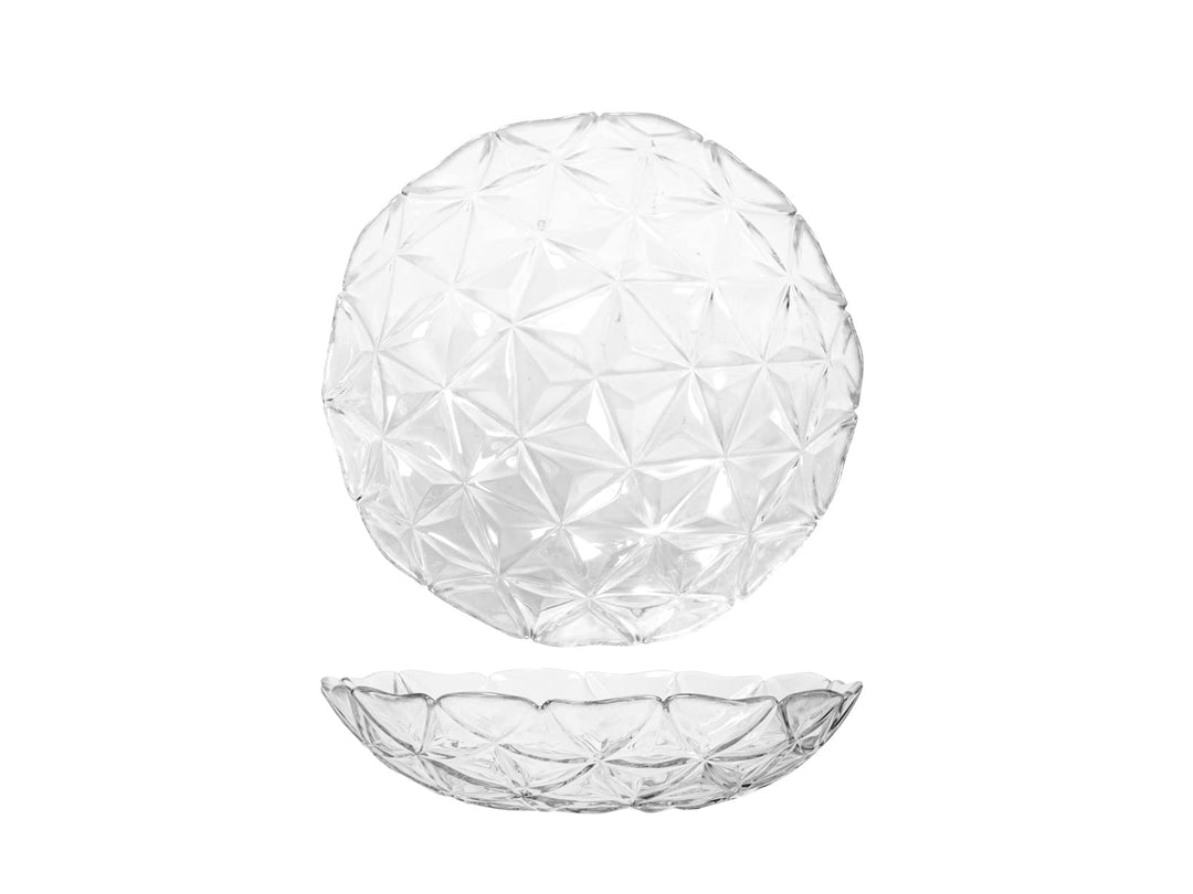 Pasabahce Estrella Set 2 Teller aus Glas, 20 cm, transparent, modernes und elegantes Design