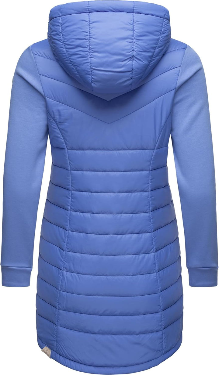 Ragwear Damen Übergangsjacke leichte Jacke lang mit Kapuze Lucinda Long II Intl XS-6XL S Blue24, S B