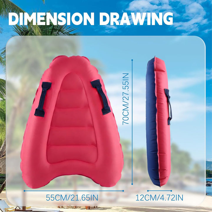 Aufblasbares Bodyboard Kinder, Shyllin Tragbares Aufblasbares Surfbrett mit Griffen, Lernen Hilfsmat