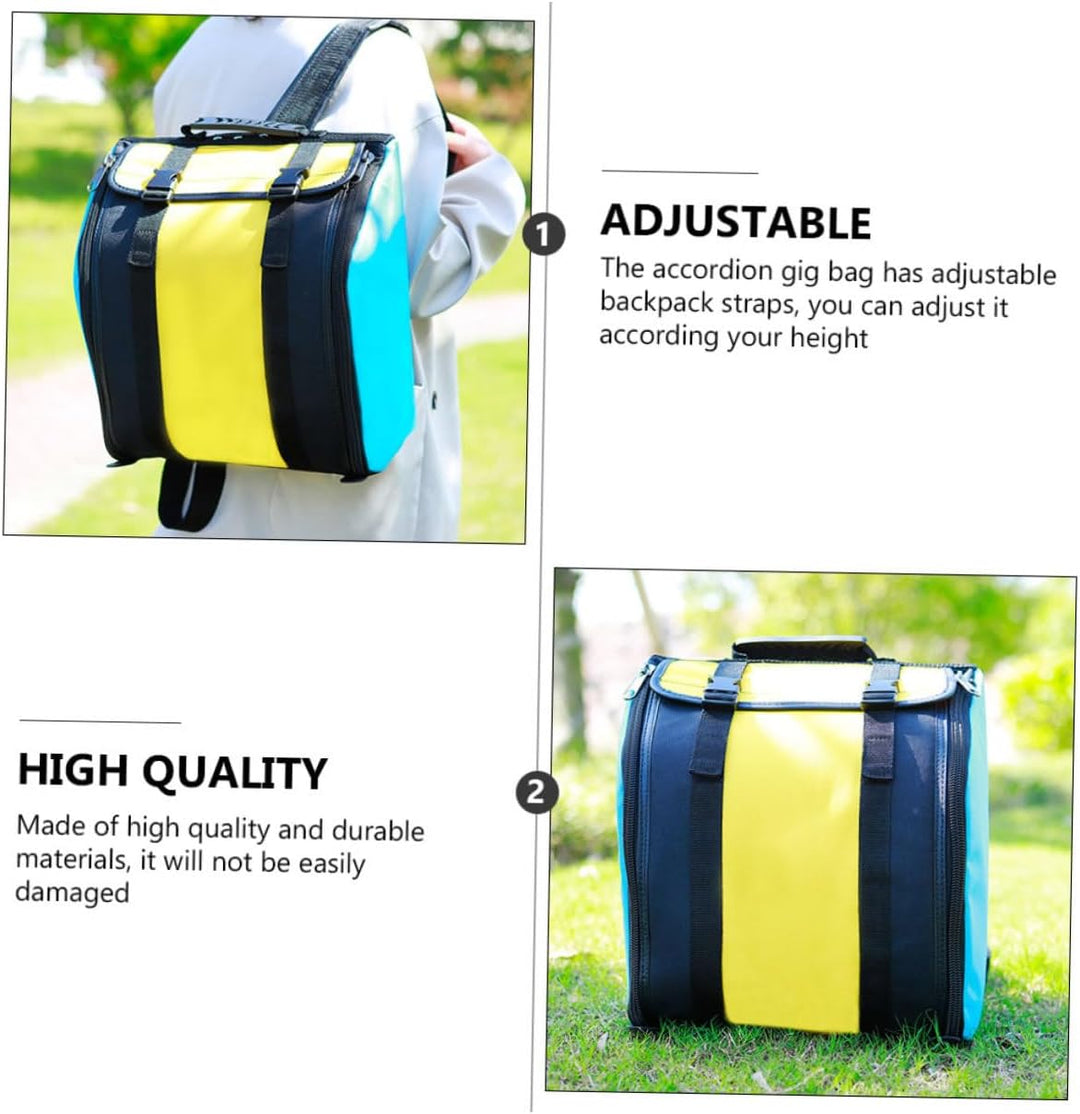 Supvox rutschfeste Akkordeon-Tasche Koffer-Rucksack Blauer Rucksack Kinder-Akkordeon Tragbare Akkord