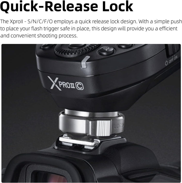 Godox XProII-C TTL Wireless Flash Trigger 1/8000s HSS, TCM Instantaneous Switching, APP Control, 16