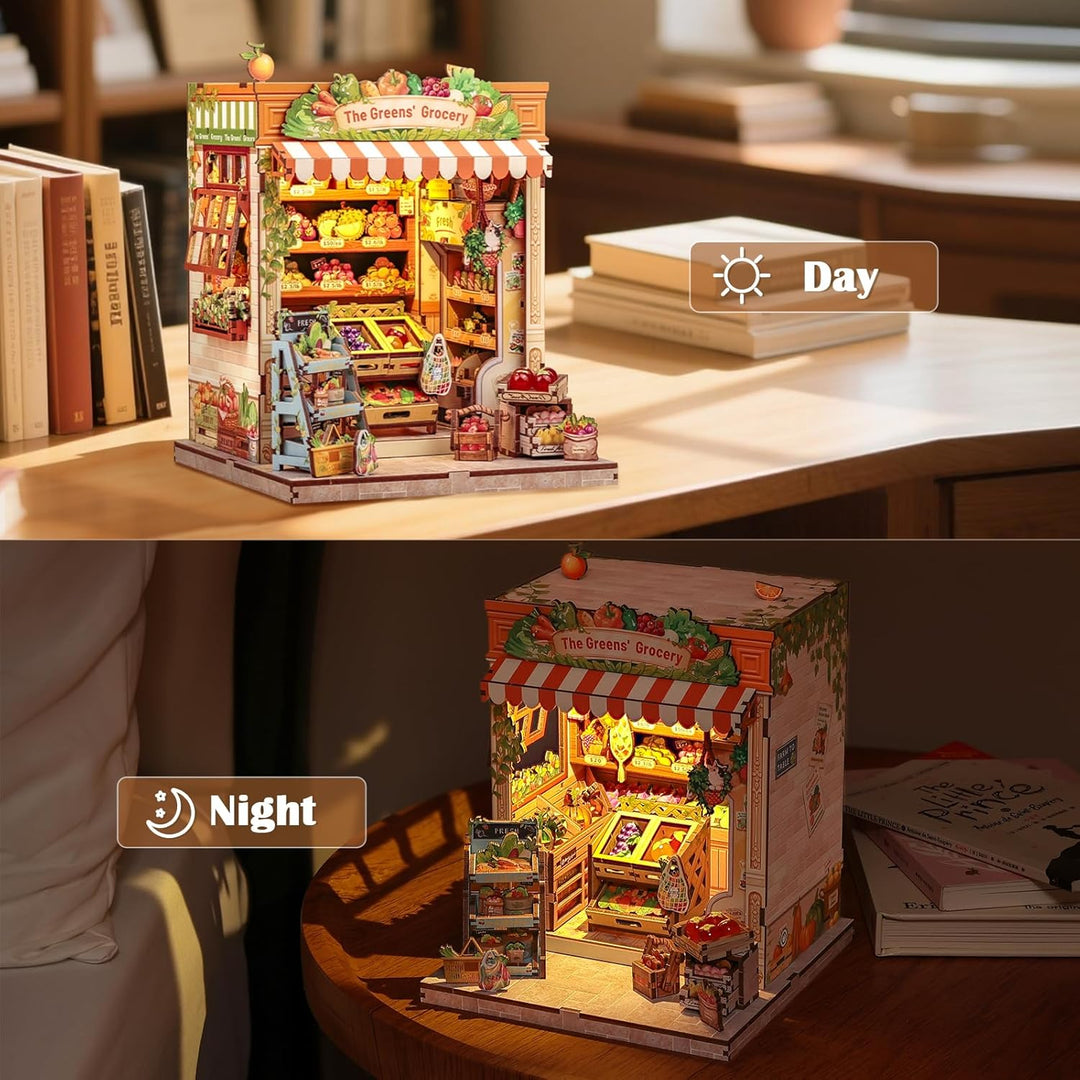 CUTEBEE Book Nook -Puppenhaus Kit Bauen Sie Sich selbst, EIN lebendiges Miniaturhaus von Frische & L