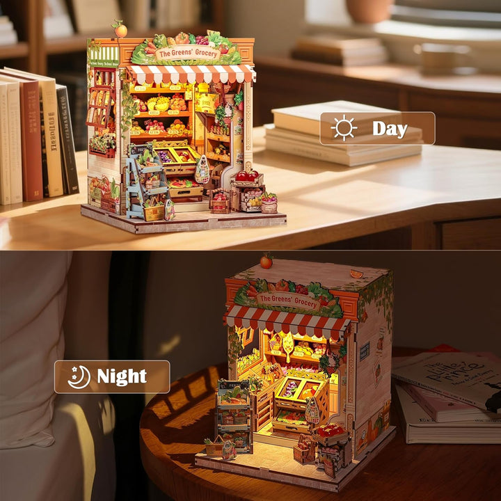 CUTEBEE Book Nook -Puppenhaus Kit Bauen Sie Sich selbst, EIN lebendiges Miniaturhaus von Frische & L