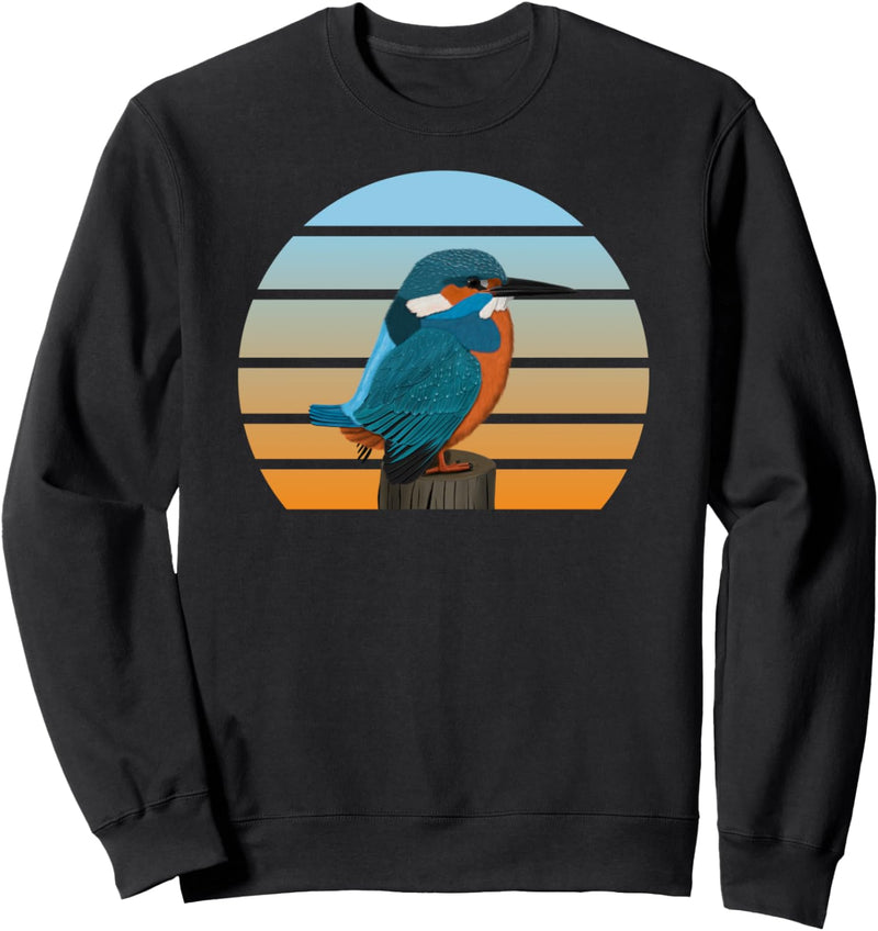 Eisvogel Vogel Zeichnung Tierfreund Vogelbeobachter Biologe Sweatshirt