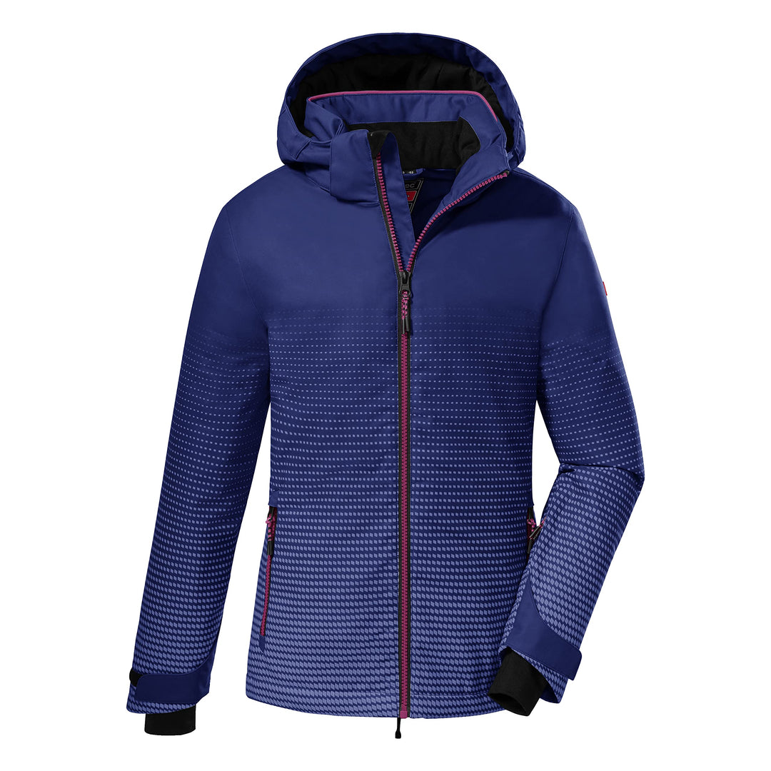 Killtec Mädchen Ksw 158 Grls Ski Jckt Skijacke/Funktionsjacke mit Kapuze und Schneefang 128 mittelbl