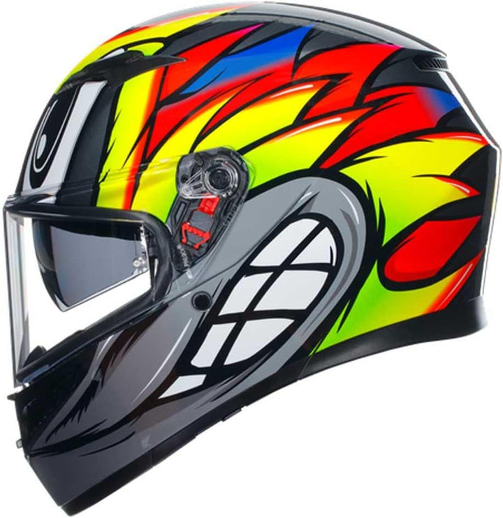 AGV K3 Birdy 2.0 Integralhelm (grau/gelb/rot) S (55), S (55)