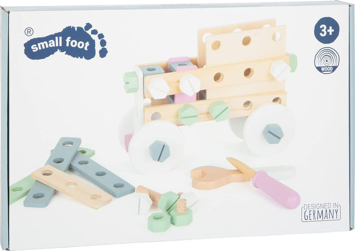 small foot Konstruktionsset "Nordic" aus Holz, kreativer Bausatz mit Werkzeugen und Zubehör, ab 3 Ja