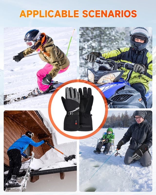 SOPPY Beheizbare Handschuhe Unsex, Beheizte Sporthandschuhe Skihandschuhe Herren Damen,Fahrradhandsc