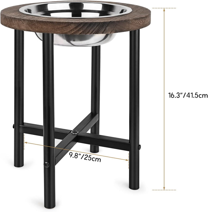 Yangbaga Hundenapf Grosse Hunde Hundenapf Edelstahl Napfhalter aus Holz mit langlebigen Metallbeinen