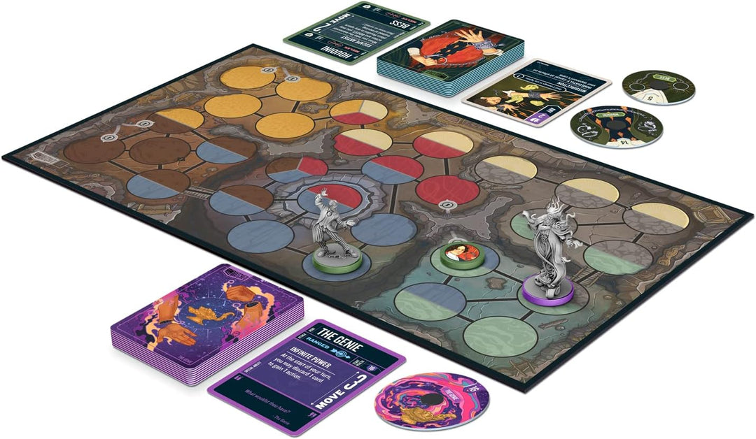 iello IEL70061 Unmatched: Houdini vs. The Genie [Expansion](English) Brettspiele, Fantasy