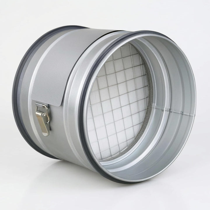 Easy Act Grobstaubfilter rund Ø 160 mm für Zuluft, Rohrfilter aus verzinktem Stahl zur Grobpartikel-