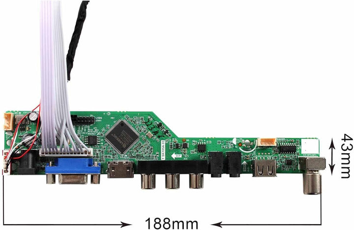 VSDISPLAY HD-MI VGA USB Controller Board für 14" 15.6 Zoll 1366x768 40Pin N156B6 LP156WH4 LTN140AT02