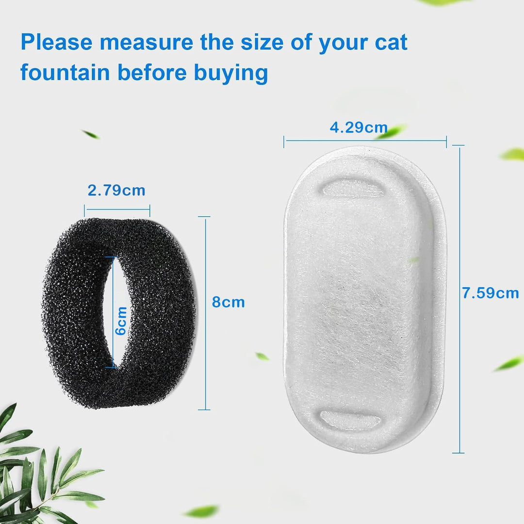 Katzenbrunnen Filter, Vindox 16 Stück Ersatzfilter mit Aktivkohle Kohlefilter für 2L/3.2L/4L Edelsta
