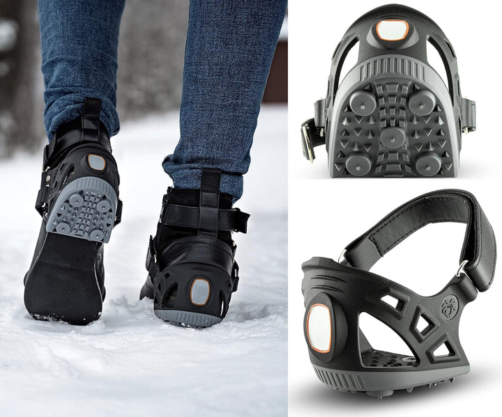 2GO Everyday Icegrip SOLID Fersen-Spikes, Anti-Rutsch Schuhspikes, Schuhkrallen, Steigeisen, Schnee