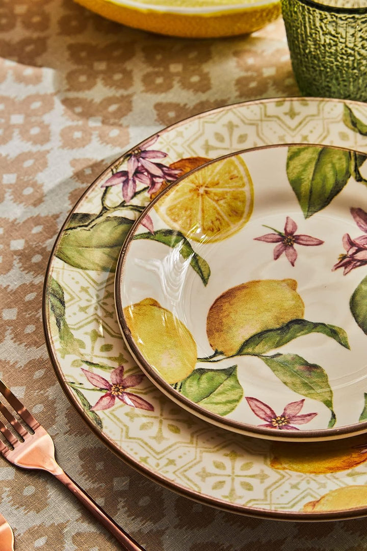 Tognana Zagara Tellerservice für 6 Personen, 18 Stück, Steinware, mehrfarbig