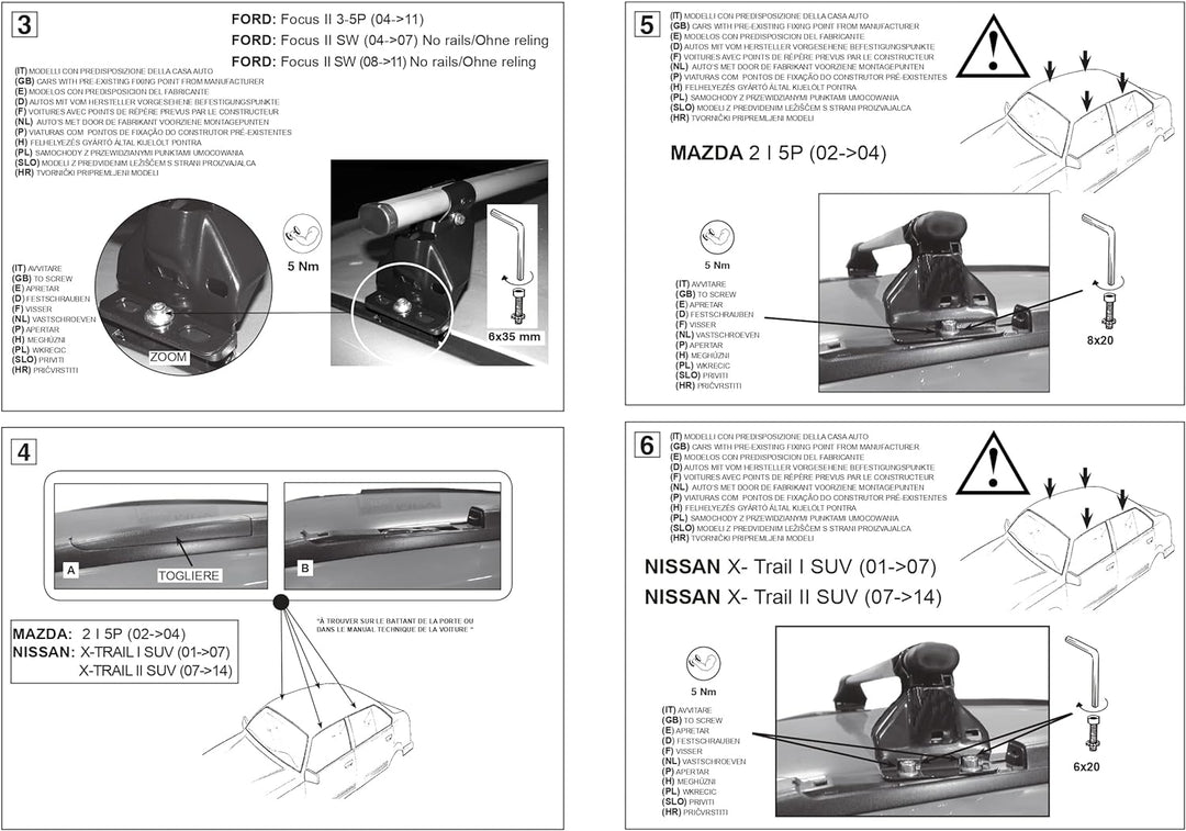 CAM System Dachträger vormontiert Rax – Cod.20008